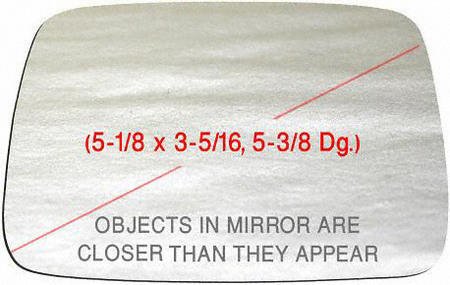82-89 CHRYSLER FIFTH AVENUE MIRROR GLASS RH (PASSENGER SIDE), (5-1/8 x 3-5/16, 5-3/8 Dg), Convex, RWD (1982 82 1983 83 1984 84 1985 85 1986 86 1987 87 1988 88 1989 89) C471143 N/A RV Parts & Accessories Parts Train C471143-chry-fift