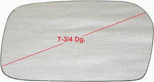 92-94 AUDI 100 MIRROR GLASS LH (DRIVER SIDE), (7-3/4 DG.) (1992 92 1993 93 1994 94) A471136 4A1857535B RV Parts & Accessories Parts Train A471136-audi-100