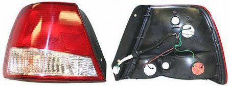 00-02 HYUNDAI ACCENT TAIL LIGHT LH (DRIVER SIDE), Assy, Hatchback (2000 00 2001 01 2002 02) H730156 9240125230 Tail Light Assemblies Parts Train H730156-hyun-acce