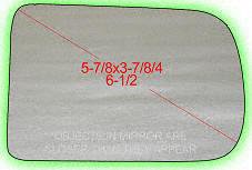 87-89 ISUZU IMPULSE MIRROR GLASS RH (PASSENGER SIDE), (5-7/8 x 3-7/8/4, 6-1/2 Dg.), Convex (1987 87 1988 88 1989 89) I471135 N/A RV Parts & Accessories Parts Train I471135-isuz-impu