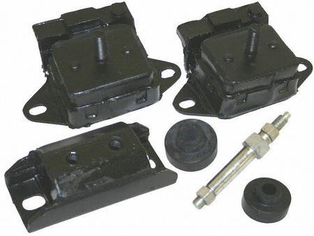 76-86 JEEP CJ5 series ENGINE MOUNT SUV, 4.2L Kit, incl. 2 mounts, rear mount, insulators, transfer stud (1976 76 1977 77 1978 78 1979 79 1980 80 1981 81 1982 82 1983 83 1984 84 1985 85 1986 86) J31150 Engine Mounts Parts Train J311504-jeep-cj5