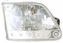 97-02 FORD EXPEDITION EURO CRYSTAL CLEAR HEADLIGHT SUV, one set (left and right included), From 8/96 (1997 97 1998 98 1999 99 2000 00 2001 01 2002 02) FD9701CCHL Lenses Parts Train FD9701CCHL-ford-expe