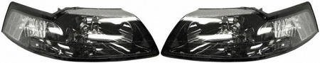 99-04 FORD MUSTANG EURO CRYSTAL CLEAR HEADLIGHT, one set (left and right included), SMOKE LENS (1999 99 2000 00 2001 01 2002 02 2003 03 2004 04) FD9903CHL Lenses Parts Train FD9903CHL-ford-must