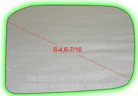 85-89 ISUZU I-MARK MIRROR GLASS RH (PASSENGER SIDE), (6 x 4, 6-7/16 Dg.), Convex, FWD (1985 85 1986 86 1987 87 1988 88 1989 89) I471131 N/A RV Parts & Accessories Parts Train I471131-isuz-i-ma