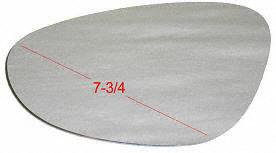 99-03 PORSCHE CARRERA MIRROR GLASS LH (DRIVER SIDE), (7-3/4 Dg.) (1999 99 2000 00 2001 01 2002 02 2003 03) P471122 99673103501 RV Parts & Accessories Parts Train P471122-pors-carr