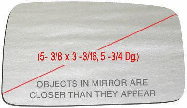 81-87 MERCURY LYNX MIRROR GLASS RH (PASSENGER SIDE), (5-3/8 x 3-3/16, 5-3/4 Dg.), Convex, Manual (1981 81 1982 82 1983 83 1984 84 1985 85 1986 86 1987 87) F471175 E43Z17K707A RV Parts & Accessories Parts Train F471175-merc-lynx