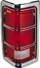 81-87 DODGE FULL SIZE PICKUP fullsize TAIL LIGHT LH (DRIVER SIDE) TRUCK, With Chrome Trim (1981 81 1982 82 1983 83 1984 84 1985 85 1986 86 1987 87) TRI4726 4163151 Chrome Trim & Accessories Parts Train TRI4726-dodg-full