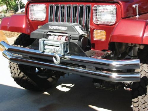 Rampage Jeep 7649 Black Front Tube Bumper Bumpers Rampage 7649