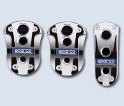 Sparco Chromo Manual Pedals Set in Chrome with Black 0378312CRAN Body Sparco 0378312CRAN