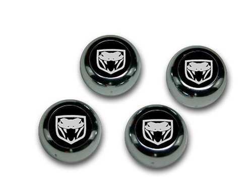 Viper-New Style Logo Black ABS Chrome Snap Caps Valve Stems & Caps TVG LPC208