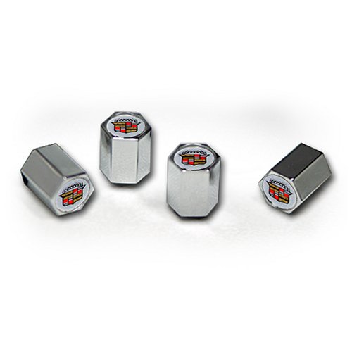 Cadillac-Old Style Logo Valve Cap Set Valve Stems & Caps TVG CSC017