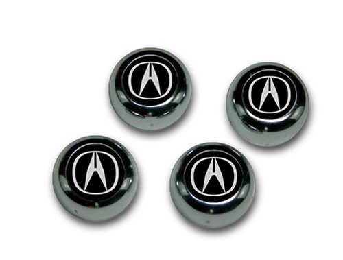 Acura-Black ABS Chrome Snap Caps Valve Stems & Caps TVG LPC002