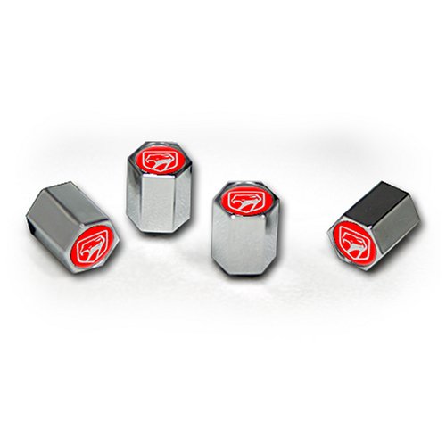 Viper-Old Style Logo Red Valve Cap Set Valve Stems & Caps TVG CSC124