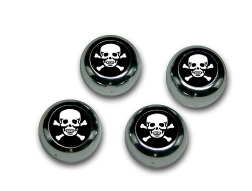 Skull ABS Chrome Snap Caps Valve Stems & Caps TVG LPC155