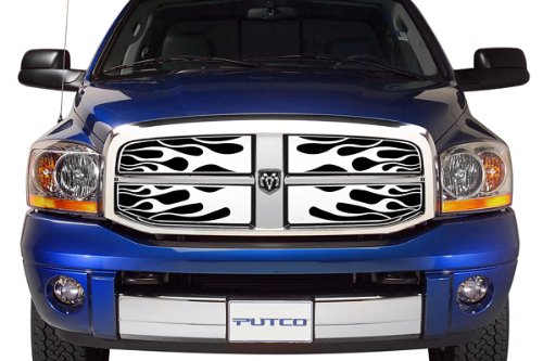 Putco 89158 Flaming Inferno Mirror Stainless Steel Grille Grilles Putco 89158