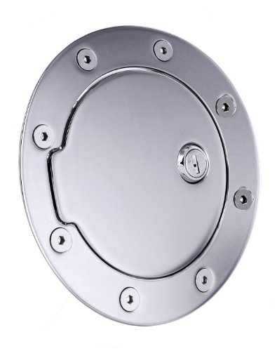 All Sales 6055CL Chrome Billet Aluminum Locking Fuel Door Fuel System All Sales 6055CL