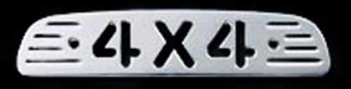 All Sales 75004P Polished Billet Aluminum Third Brake Light Cover - 4x4 Logo Exterior Accessories All Sales 75004P