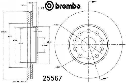 Rotors Brembo 25567