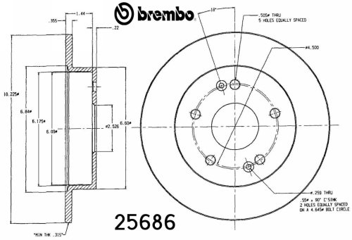 Rotors Brembo 25686