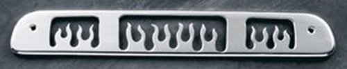 All Sales 74115P Polished Billet Aluminum Third Brake Light Cover - Flames Exterior Accessories All Sales 74115P