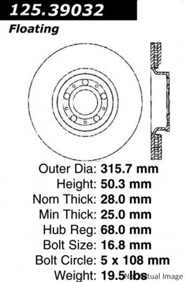 Rotors StopTech 125.39032