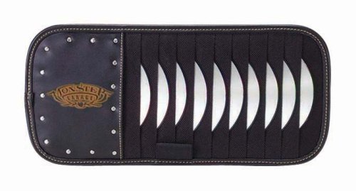 Monster Garage Studded Leather Look CD/DVD Visor Organizer Visor Accessories Plasticolor 006232R03