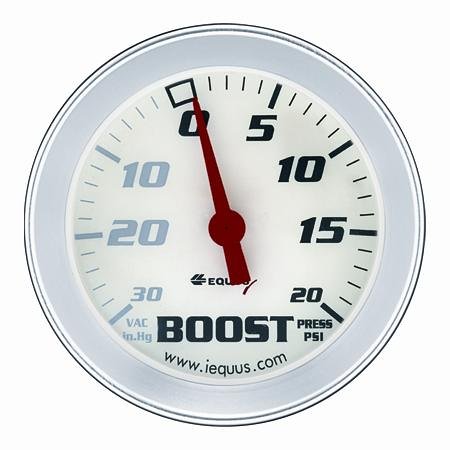 Equus 8457 Boost/Vacuum Gauge - White Dial Vacuum Equus 8457