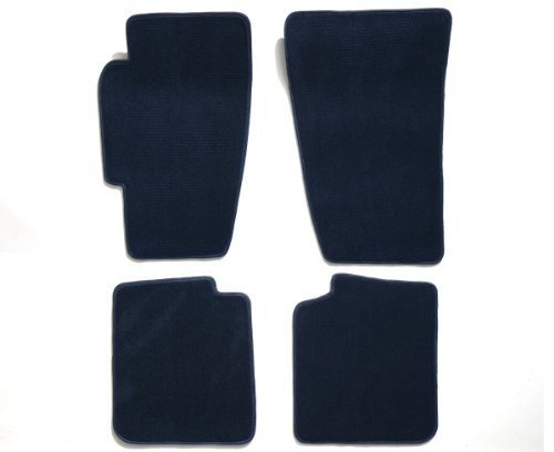 Premier Custom Fit 4-piece Set Carpet Floor Mats for BMW 6 Series (Premium Nylon, Navy Blue) Custom Fit Premier 76117462