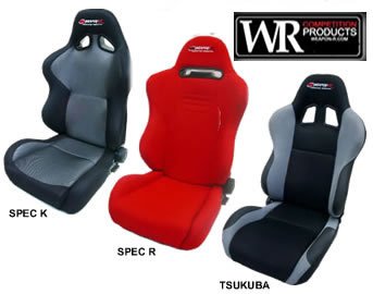 Weapon R Spec K Racing Seats - Red with Black Racing Seats Weapon-R 829118102