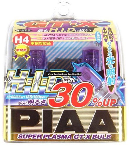 PIAA Super Plasma GT-X 6000K H4 Headlight Bulbs Headlight Bulbs Piaa H-277