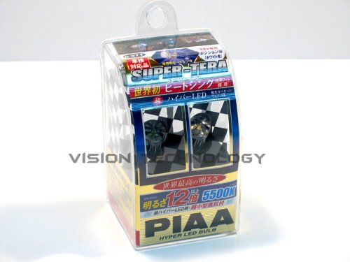 PIAA SUPER TERA 5500K LED Wedge Bulb 194/168 Bulbs Headlight Lighting Assemblies & Accessories Piaa H-371