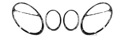 E-Class 2003-08 chrome head lamp rims rings surrounds cover Headlight Premium Outlet W211-012