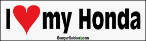 I Love My Honda - bumper stickers (Large 14x4 inches) Bumper Stickers BumperSnickerz CAR10007_L.pdf