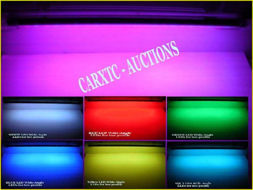 Multicolor Underbody LED (wide angle - 180 degrees) Kits for Cars and Trucks 2x 4 foot rods and 2x 3 foot rods w/ Remote Neon Light Kits Carxtc MulticolorUL w/ remote