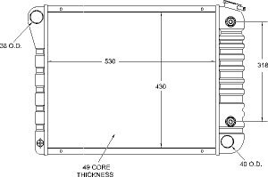 Radiator-1971-64 Buick Radiators Visteon 331