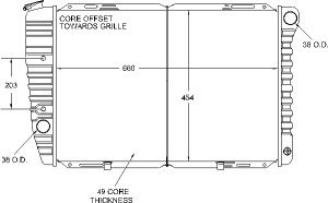 Radiator-1973-72 Ford/Lincoln Radiators Visteon 388