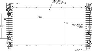 Radiators Visteon 9592