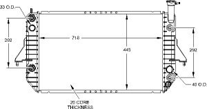 Radiators Visteon 9536