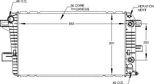 Radiators Visteon 9599