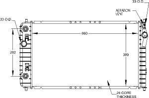 Radiators Visteon 9642