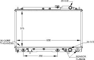 Radiators Visteon 9816
