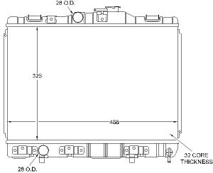 Radiators Visteon 9874