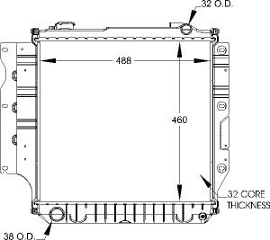 Radiator-2004-87 Jeep W Radiators Visteon 9928
