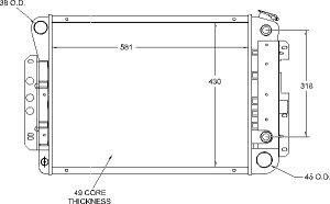 Radiator-1969-67 Pontiac Radiators Visteon 370