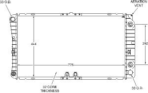 Radiators Visteon 9284