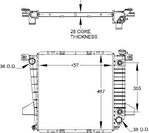 Radiators Visteon 9377