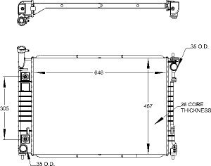 Radiators Visteon 9388