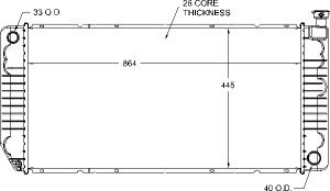 Radiator-1998-95 Chevrolet Radiators Visteon 9576