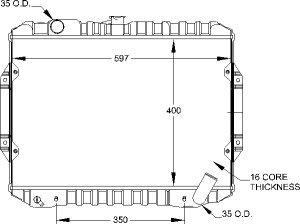 Radiators Visteon 9844