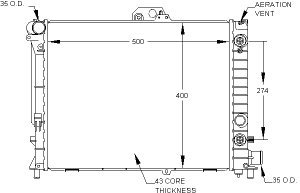 Radiators Visteon 9993